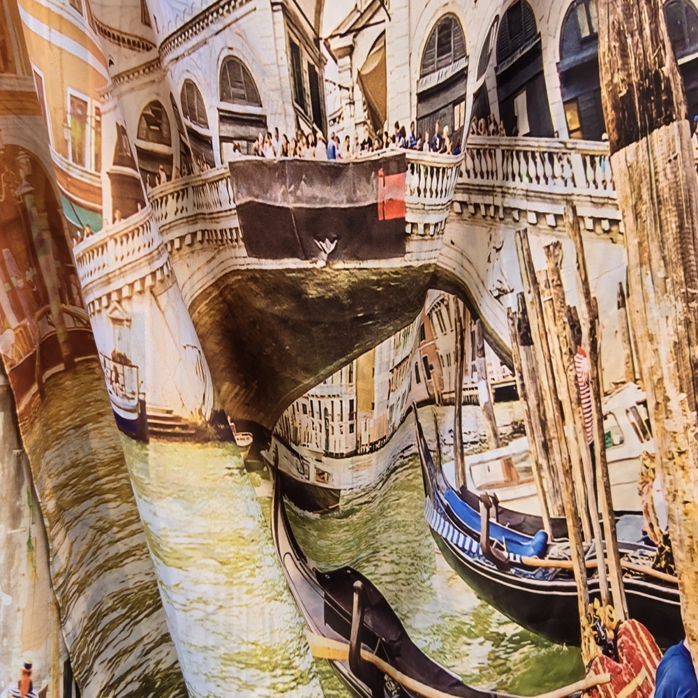 Venice Silk Blend Scarf Large - Picture 2 of 9